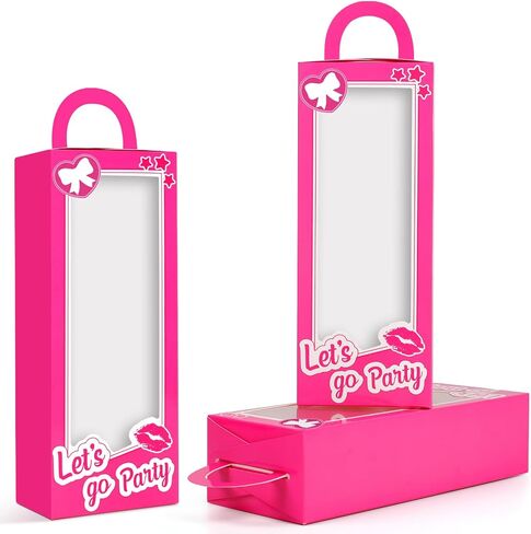 12PCS Pink Girls Party Favor Boxes Pink Doll Gift Boxes Hot Pink Bachelorette Birthday Party Decoration Candy Favors Boxes for Girls Birthday Party Cowgirl Birthday Bridal Shower Supplies in Kuwait