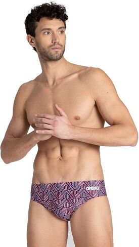 ARENA Men's Team Color Print 3-inch Brief Athletic Training Swimsuit Bathing Suit in Saudi Arabia