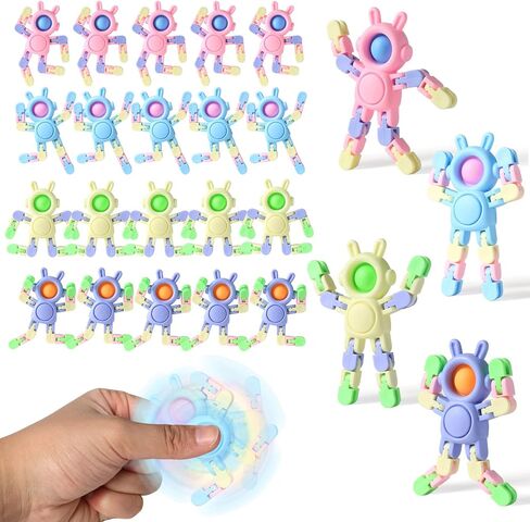 Transformable Fidget Spinners 24 Pcs Rabbit Toys for Kids Easter Gifts and Adults Stress Relief Sensory Toys for Boys and Girls Fingertip Gyros for ADHD Autism for Kids Gifts in Saudi Arabia