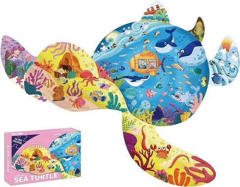 Pinu Jigsaw Buzzles للأطفال الذين تتراوح أعمارهم بين 3-5 ، 6-8 ، 8-10 ، أطفال ملونون ملونان على شكل حيوانات تعلم ألعاب تعليمية. in Kuwait