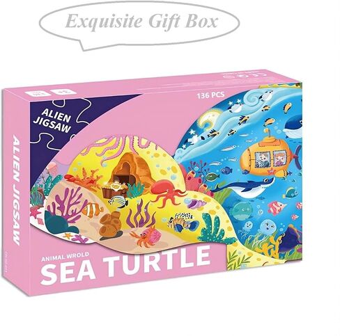 Pinu Jigsaw Buzzles للأطفال الذين تتراوح أعمارهم بين 3-5 ، 6-8 ، 8-10 ، أطفال ملونون ملونان على شكل حيوانات تعلم ألعاب تعليمية. in Kuwait