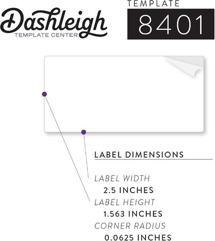 180 Mini Candy Bar Labels, 2.5 x 1.563 in. - Uncoated White for Inkjet and Laser Printers in Saudi Arabia