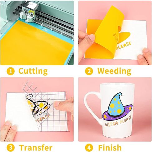 26 Pack Glossy Permanent Vinyl Sheets 12"x12", Self Adhesive Vinyl for Cricut Machine, DIY Mugs, Deco Sticker in Saudi Arabia