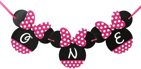 Signatives Oh Twodles Birthday Party Supplies- Minnie Mouse 2nd Birthday Banner - Minnie Mouse Party Decors in Saudi Arabia