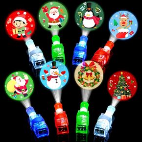 24 Pack Animal Light Up Finger Lights Party Favors for Kids, Treasure Box Goodie Bags Christmas Stocking Stuffers, Glow in The Dark Toys Bulk Classroom Prizes Party Supplies Birthday Gift
