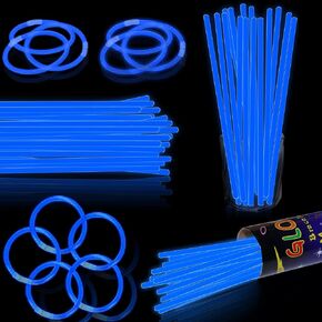 100 pk 8" Pink Glow Sticks Bulk Party Favors, Light up Glow Necklaces & Bracelets in the Dark Party Supplies For Christmas Valentine Halloween Birthday Neon Party (100 * Pink)