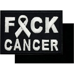 2.75'' F*ck Cancer Embroidered Hook and Loop Patch