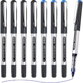 EYEYE Blue Pens 0.5mm Liquid Ink Rollerball Pen, 25 Pack Extra Fine Point Quick Dry, Blue Ink Pens Fine Point Smooth Writing Pen for Journaling, Note Taking, Office, School Supplies