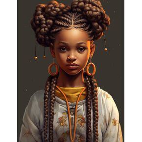 Bimkole 5D Diamond Arts Kits African American Woman, Full Drill DIY Rhinestone Embroidery Set Paint with Diamonds Art by Number Kits Cross Stitch Home Wall Craft Decoration (12x16inch) Ad31