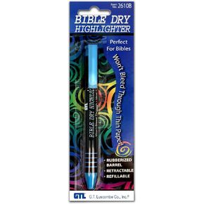 G T Luscombe Bible Dry Highlighter - Blue Carded