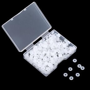 300Pcs Beads Stopper Spacer, Rubber Spacer Beads Rings Antiskid Locating Silicone Ring Clear Rubber O Rings Rubber Spacer Beads Rings for Bracelet Necklace DIY Jewelry Making Accessories, 2mmx6mm