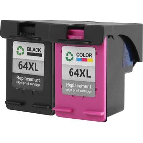 خرطوشة الحبر 64XL لـ HP 64 حبر خراطيش الحبر (أسود ولون) حزمة التحرير والسرد لـ HP 64XL خرطوشة الحبر عالية العائد ملائمة لصور الحسد 7855 7858 7155 7120 6252 6255 7800 7100 7158 7164 Tango X Terra Printer in Kuwait