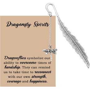 MAOFAED Handmade Dragonfly Bookmark Dragonfly Charm Dragonfly Lover Gift Bookmark Present for Reader (Dragonflies Bookmark)