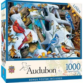 MasterPieces 1000 Piece Jigsaw Puzzle for Adults, Family, Or Youth - Backyard Birds - 19.25"x26.75"