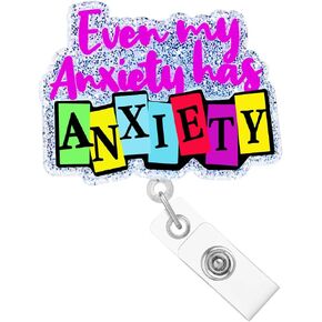 Funny Easily Distracted by Dogs Nurse Badge Reel Retractable Clip RN CNA Nursing Badge Reels Holder for Nurses Medical Glitter Blue Acrylic Badge Clips Doctor Hospital Worker Accessories