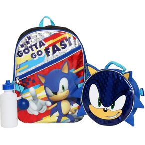 AI ACCESSORY INNOVATIONS Blue Beetle 4 Piece Backpack Set, Kids Super Hero 16" School Bag with Front Zip Pocket, Blue