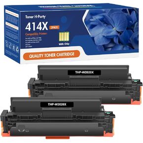 414X Black Toner Cartridges High Yield MFP M479fdw Compatible Replacment for HP 414X W2020X 414A W2020A for HP Color Laserjet Pro MFP M479fdw M479fdn M479dw M454dw M454dn Printer Ink 2-Pack