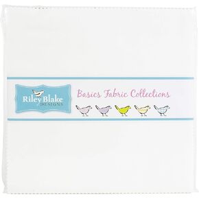 RILEY BLAKE DESIGNS White Blake 10" Stacker Precut Bundle 42pcs-Confetti Cottons-Riley