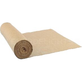 CleverDelights 24" Premium Burlap Roll - 25 Yards - Finished Edges - Tight Weave Natural Jute Burlap Fabric