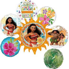 Moana Birthday Party Supplies 7pc Balloon Bouquet Decorations