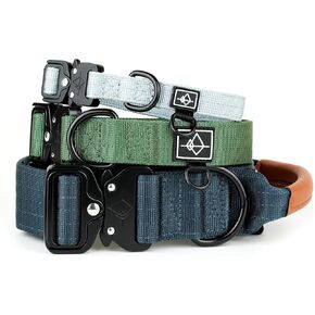 Made to ROAM Premium Dog Collar - Adjustable Heavy Duty Nylon Collar with Quick-Release Metal Buckle (Washington Rain, Classic Size 5)