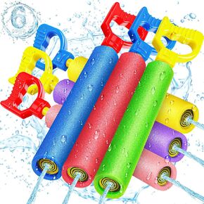 مدافع المياه Lqyoyz ، 40 قدمًا من ألعاب Squirter Squirter Foam Soakers Blaster Puns في الهواء الطلق ، بركة سباحة شاطئية ، ألعاب المياه الصيفية للطفل من 3 إلى 12 سن المراهقة البالغين-6 عبوة