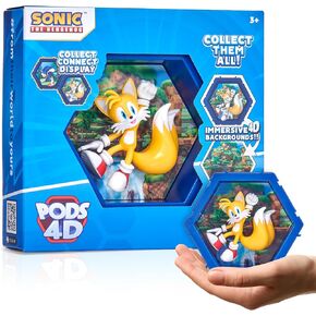 PODS 4D Sonic | Unique Connectable Collectable Bobble-Head Figure That Bursts from Their World into Yours | Wall or Shelf Display |Sonic Toys and Gifts | Series 1 no. 479