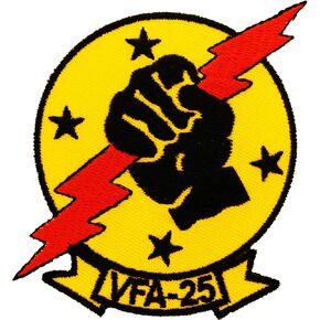 United States Navy USN VFA-25 Fist of The Fleet Fighter Attack Squadron Embroidered Patch, with Iron-On Adhesive