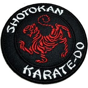ATM190T KARATE SHOTOKAN PATCH IRER OR SEW KIMONO 3.74 × 3.74 In