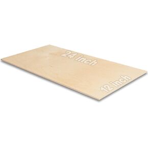 Baltic Birch Plywood Rectangular 11х12 inch Craft Wood Sheets 0.12in Thick Wood Rectangulars Pack of 1 Natural Wood Board Wood for Crafts Wood Burning Painting Laser Crafting Hobby DIY Projects