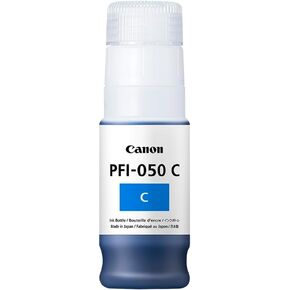 Canon Genuine PFI-050 C Cyan Ink Cartridge, Compatible with imagePROGRAF TC-20, TC-20M Large Format Printer
