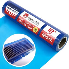 Armordillo عالي الصمغ لاصق HVAC تنفيس الختم وإخفاء شريط. 25 ٪ Highertack تنفيس فيلم 8 "× 185
