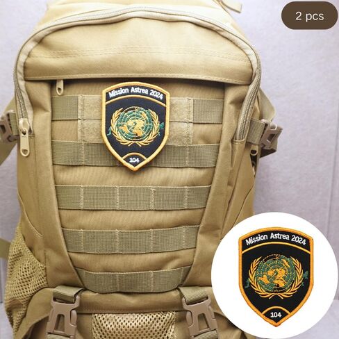 2 Pcs Wolfpack Embroidered Appliques Patch with Hook and Loop Fastener Backing- Punk Style Tactical Crochet Badge Suitable for Vests,Jackets, Backpacks,and Clothing in Saudi Arabia