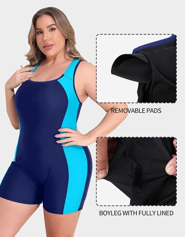 beautyin Plus Size Swimsuit for Women Athletic Boyleg One Piece Bathing Suit in Kuwait