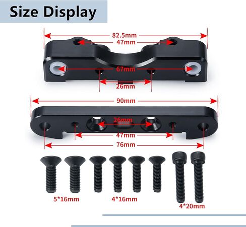 RC Aluminum Alloy Rear Lower Suspension Hanger Arm Mount for 1/5 Kraton 4WD 8S BLX ARA110002 Truck Upgrades in Kuwait
