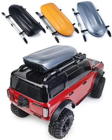 RC-Hub Plastic Roof Trunk Luggage Rack Box for 1/10 TRX-4 TRX-6 RC Crawler Car (Black) in Saudi Arabia