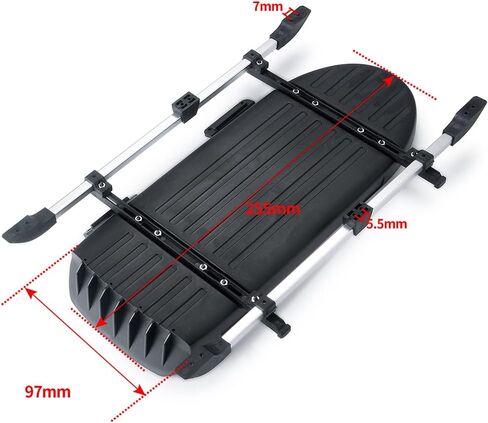 RC-Hub Plastic Roof Trunk Luggage Rack Box for 1/10 TRX-4 TRX-6 RC Crawler Car (Black) in Saudi Arabia