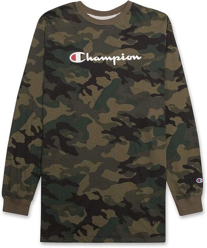 Champion Big and Tall Long Sleeve T Shirt for Men - Cotton Long Sleeve Tee in Saudi Arabia