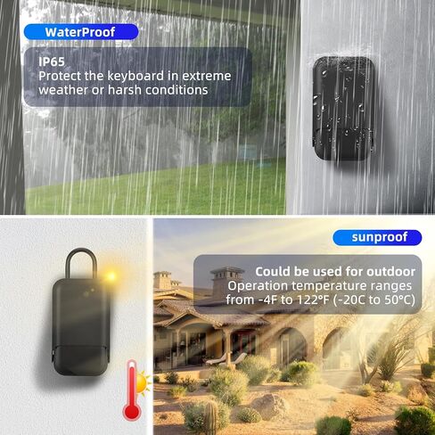 Smart Key LockBox,Bluetooth LockBox with Wi-Fi Hub for Anywhere Access, APP Control&Keys& Fingerprint& Password&IC Crad&Voice Control,6 Unlock Methods Electronic LockBox in Kuwait