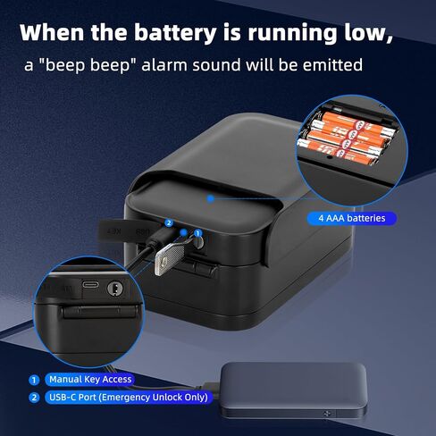 Smart Key LockBox,Bluetooth LockBox with Wi-Fi Hub for Anywhere Access, APP Control&Keys& Fingerprint& Password&IC Crad&Voice Control,6 Unlock Methods Electronic LockBox in Kuwait