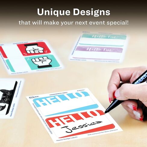 علامات اسم حدث Avery Premium ، أسئلة Breaker Ice ، لا مصعد لا حليقة ، 36 ملصقات اسم اليدوية in Kuwait