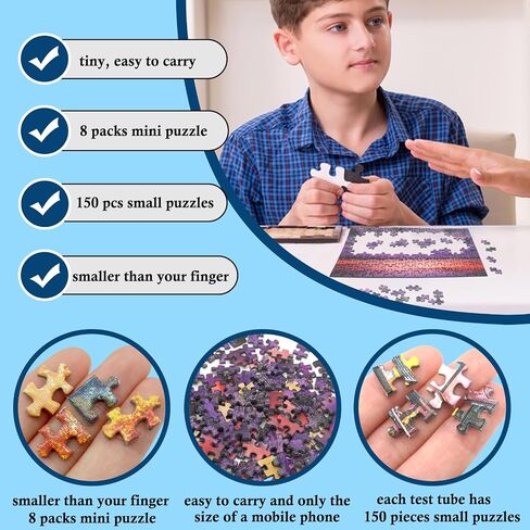8 Pack Small Jigsaw Puzzles for Adults Challenging Puzzle Small Puzzles Mini Jigsaw Puzzles for Adults 150 Pieces 6 x 4 Inches in Saudi Arabia