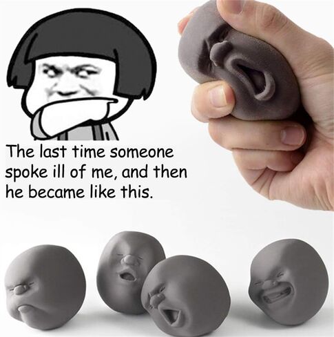 كرات العاطفة الوجه البشري المضحكة ، ألعاب تململ الإجهاد التخلص من ألعاب الإجهاد الكرة للأطفال والبالغين ، ألعاب حسية للتوحد (أسود ، سحق) in Kuwait