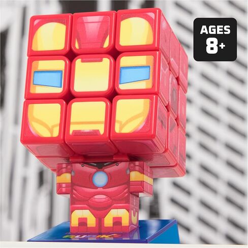 Rubik’s Cube, Iron Man Cuber, Marvel Collectible Fidget Toy & Desk Decor, Challenging Brain Teaser for Fans of Marvel Rivals & Action Movies, for Ages 8 & Up in Kuwait