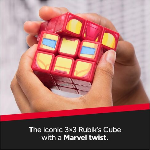 Rubik’s Cube, Iron Man Cuber, Marvel Collectible Fidget Toy & Desk Decor, Challenging Brain Teaser for Fans of Marvel Rivals & Action Movies, for Ages 8 & Up in Kuwait