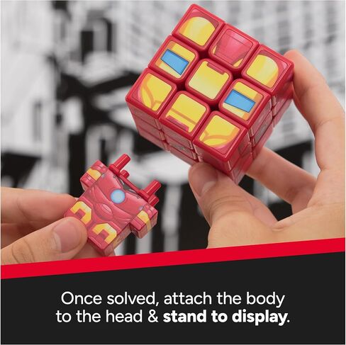 Rubik’s Cube, Iron Man Cuber, Marvel Collectible Fidget Toy & Desk Decor, Challenging Brain Teaser for Fans of Marvel Rivals & Action Movies, for Ages 8 & Up in Kuwait