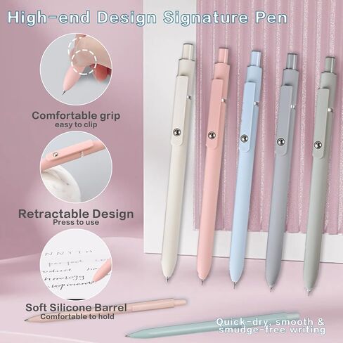 41 PCS Aesthetic School Supplies with Cute Pen Case, 5 Black Ink Gel Pens, 12 Pastel Highlighters, 6 Mechanical Pencils Set 0.5 & 0.7 mm for School Supplies Essentials (Pink) in Saudi Arabia