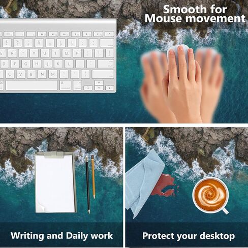Gaming Mouse Mat Abstract Topography Large Mouse Pad Extended Mouse Pad Desk Mat Non-Slip Rubber Base Mice Pad Desk Pad for Office Game Home 35.4x15.75 in in Saudi Arabia