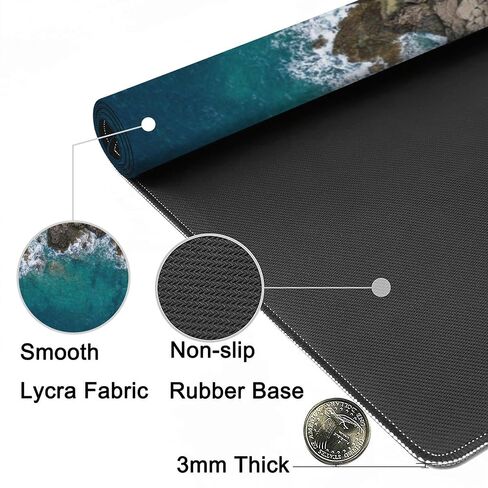 Gaming Mouse Mat Abstract Topography Large Mouse Pad Extended Mouse Pad Desk Mat Non-Slip Rubber Base Mice Pad Desk Pad for Office Game Home 35.4x15.75 in in Saudi Arabia