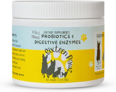 Probiotics, Prebiotics, & Digestive Enzymes for Dogs| Limited Ingredients| Organic |Digestive Support |Allergy Relief |Immune Support| Reduces Inflammation| Diarrhea & Gas Relief in Kuwait